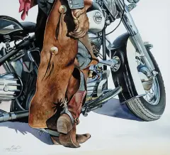 Nelson Boren, Saddle Up, Watercolor