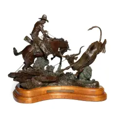 John Hampton, Between A Rock and a Hard Place, Bronze, Foundry Proof