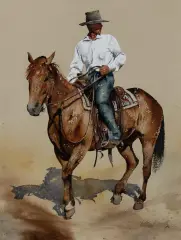 William Matthews, Schuette’s Mount, Watercolor