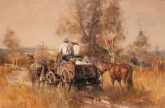 Howard Rogers, Bringing Dyna Home, Oil on canvas
