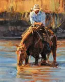Tom Dorr, Evening Drink, Oil on canvas