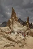 Frank McCarthy, Out of the Needles They Swarmed, Oil on board