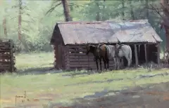Robert Pummill, Afternoon Sun, Oil on board