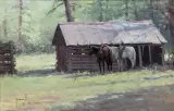 Robert Pummill, Afternoon Sun, Oil on board