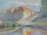 Andrew Peters, Green River, Wyoming, Oil on board
