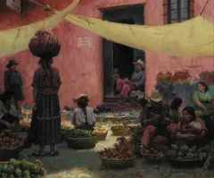Scott Tallman Powers, Waiting for Customers, Oil on canvas