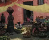 Scott Tallman Powers, Waiting for Customers, Oil on canvas