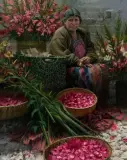 Scott Tallman Powers, Flower Market, Oil on canvas