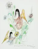 Ettore DeGrazia, Angel Sketch, Watercolor