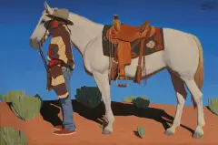 Logan Maxwell Hagege, Pueblo Cowboy, Oil on linen