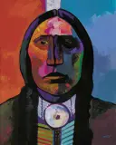 John Nieto, Arapaho, Oil on canvas