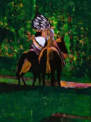 Fritz Scholder, In the Forest, Acrylic on canvas