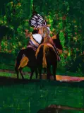 Fritz Scholder, In the Forest, Acrylic on canvas