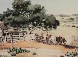 James Boren, On the Ranch, Watercolor