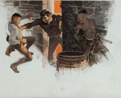 My Enemy, My Son Part 3 by John Clymer, Oil on board, sold Aug 2023