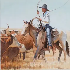 Teal Blake, Cowboy Loop, Watercolor