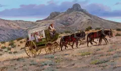 Ron Stuart, Apache Pass, Oil on canvas