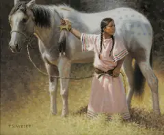 Tom Saubert, Cooling the Buffalo Runner, Oil on board