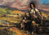William Ahrendt, Sacajawea and Pomp, Oil on canvas