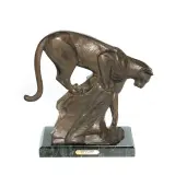 Kent Ullberg, Water’s Edge Cougar, Bronze, cast 39/50