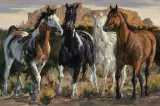 Karen Bonnie, Under the Superstitions, Oil on linen