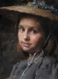 Morgan Weistling, Olivia, Oil on board