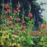 William Hook, Santa Fe Garden, Acrylic on canvas