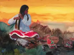 Donald 'Putt' Putman, Braiding, Gouache