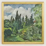 Cyril Mann, Untitled, oil on board 59.5 x 59.5cm .