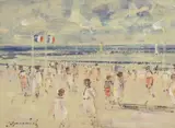 Walter John Beauvais, Untitled, oil on board 18.5 x 23.5cm .