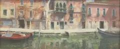 Peter Kuhfeld, Untitled, oil on canvas 27 x 64cm Exhibited: With the New English Art Club