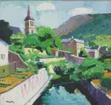 John Kingsley, Untitled, oil on canvas 46 x 46cm .