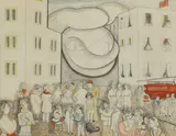 Margaret Craighead, Untitled, pen and ink and watercolour 38.5 x 49cm