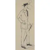 Aroldo Bonzagni, Cento (Fe) 1887 - Milano 1918 / Gentiluomo con sigaro