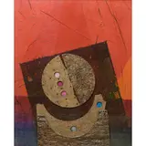 Roberto Crippa, Milano 1921 - Bresso 1972 / Senza titolo, 1971, mixed media and sughero on panel