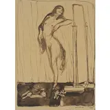 Aroldo Bonzagni, Cento (Fe) 1887 - Milano 1918 / Nudo femminile, 1913