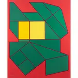 Achille Perilli, Roma 1927 - Ciconia 2021 / Ama Pola di nuovo, 2014, mixed media on canvas