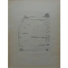 Gastone Novelli, Vienna 1925 - Milano 1968 / Senza titolo, lithograph in b/n on paper