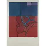 Valerio Adami, Bologna 1935 / Senza titolo, lithograph a colori on paper