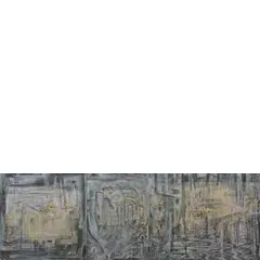 Daniela Gullotta, Bologna 1974 / Settimio Severo, Castel Sant'Angelo, Tempio di Ercole, 2011, mixed media on ardesia