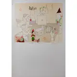 Luca Alinari, Firenze 1943 / Senza titolo, lithograph colorata a mano on paper