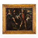 Giorgio Duranti, Paesaggio con contadini, oil on canvas
