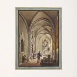 Giovanni Migliara, Interno di chiesa / Firmato Gio Migliara in basso a sinistra