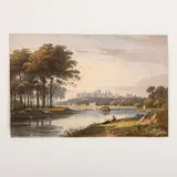 John Varley, Il Tamigi con il castello di Windsor, 1833 / Firmata J Varley in basso a sinistra, titolo, firma e data 1833 sul retro, watercolour on paper