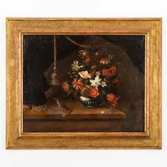 Andrea Scacciati II, Vaso fiorito, oil on canvas