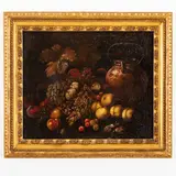 Natura morta con frutti e versatoio in rame by Tommaso Realfonso, oil on canvas, offered Mar 2023