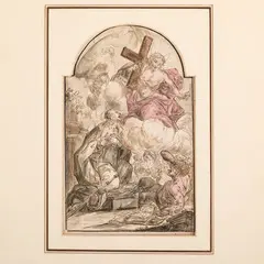 Paul Troger, Visione mistica, Penna