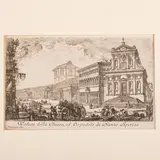 Giovanni Battista Piranesi, Veduta della Chiesa, ed ospedale Santo Spirito (1741-1758, da Varie vedute di Roma antica e moderna)
