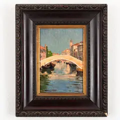 Oreste Costa, Firenze, 1851 - dopo il 1910 / Ponte a Venezia / Firmato O Costa, Venezia 1892 in basso a sinistra, oil on panel