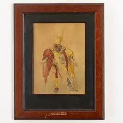 Monza, 1840 - 1904 / Sua Maestà Carnevalone di Milano / Monogramma MB in basso a destra by Mosè Bianchi, Acquarello su carta, offered Mar 2023